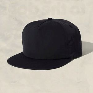 Casquette de baseball en nylon non structurée à séchage rapide en gros, casquette snapback à 5 panneaux personnalisée, logo brodé 3D imperméable, visière incurvée - Product Image 1