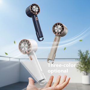 Ventilateur d'été bleu à bas prix, mini ventilateur de refroidissement à batterie, ventilateur à main anglais avec logo - Product Image 1