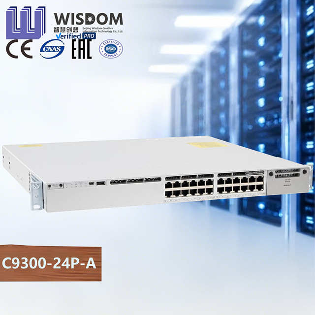 Original ClSCO C9300-24P-A Catalyst 9300 24-port 1G Copper with Modular Uplinks, PoE+, Network Advantage Switch