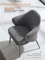 Chaises de salle à manger de style américain pour restaurant occidental, chaises de table à manger de style italien de luxe léger haut de gamme, fauteuil de bureau design