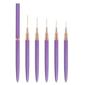 7/9/11/15/25MM ensemble de brosses à ongles Gel UV Kits de brosses à ongles ligne à rayures françaises peinture dessin fleur <span class=keywords><strong>stylo</strong></span> <span class=keywords><strong>manucure</strong></span> outils - Product Image 2