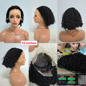 Promoción $27 Letsfly, Pelucas de Cabello Humano Natural con Frente de Encaje 13x4, Ondas al Agua, 200% de Densidad, 200 gramos, 10-14 Pulgadas, Venta al por Mayor - Product Image 3