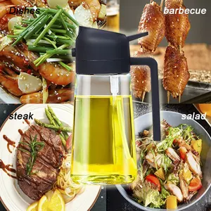 Haute qualité 470ml cuisine verre vaporisateur BBQ Air friteuse salade Steak cuisine huile d'olive pulvérisateur bouteille pour la cuisson
