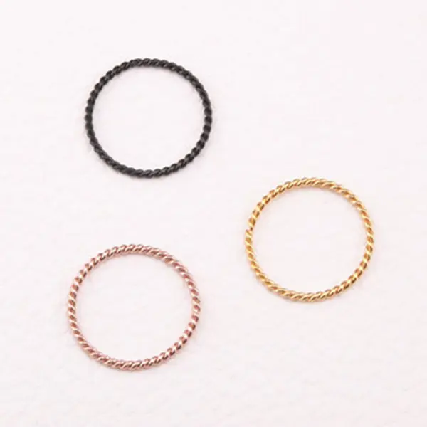 Dainty Mini Vrouwen 316L Chirurgisch Staal Twist Ringen Band Import Sieraden Uit China Minimalistische Sieraden