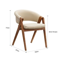 Fauteuil de salon et salle à manger moderne et durable en bois massif avec revêtement en maille pour l'ameublement de la maison
