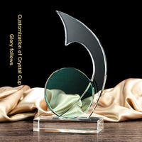 Nouveau design de trophée MVP, logo personnalisé, trophée en verre transparent, trophée en cristal pas cher, prix d'usine