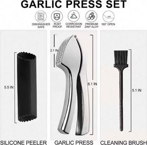 Kitchen Gadgets Premium Quality Zinc Alloy <b>Garlic</b> Press <b>Chopper</b> Thickened Ginger Mincer <b>Garlic</b> Squeezer <b>Garlic</b> Press Crusher - Product Image 6