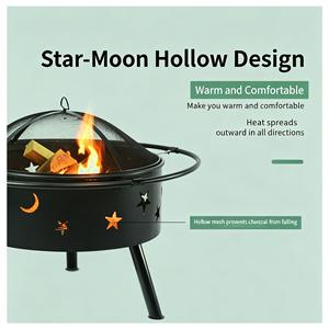 Poêle de <span class=keywords><strong>camping</strong></span> portable et chauffe-terrasse extérieur facile à assembler pour la cuisson en plein air et le chauffage de la cour - Product Image 4
