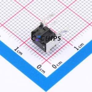 GT-TC101B-H055-L1 Tactile Switch Through hole,6x7.5mm Switch Single Pole Single Throw Round Button 2.5N Right Angle Insert - Product Image 2
