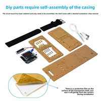 Papan Pengembangan Jam Tangan Suara AI Xiaozhi dengan ESP32-S3 Model HU-087 Kit Elektronik Robot AI yang Mendukung Pertanyaan Waktu/Cuaca