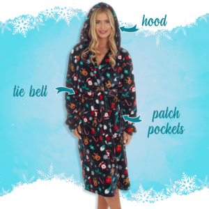 Peignoir <span class=keywords><strong>de</strong></span> bain <span class=keywords><strong>grande</strong></span> <span class=keywords><strong>taille</strong></span> <span class=keywords><strong>pour</strong></span> <span class=keywords><strong>femme</strong></span>, <span class=keywords><strong>robe</strong></span> <span class=keywords><strong>de</strong></span> <span class=keywords><strong>chambre</strong></span> à capuche en flanelle polaire, longueur genou, <span class=keywords><strong>pour</strong></span> Noël, <span class=keywords><strong>pour</strong></span> adultes - Product Image 5