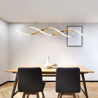 Lustres de luxe en aluminium, style nordique minimaliste, pour chambre à coucher, maison, luminaires suspendus industriels en fer, lampes LED