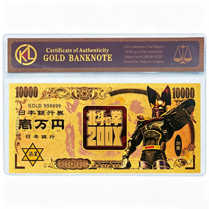 Tarjeta de Billete de 10000 Yenes con Lámina Dorada de Anime Japonés, Maestro de Artes Marciales, 5 Diseños, Regalo Coleccionable de <span class=keywords><strong>Manga</strong></span> - Product Image 3