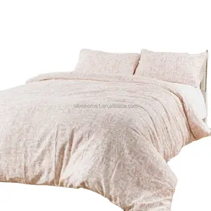 Low MOQ Custom Printed Flower Duvet Cover Set Soft Bedding Sheet Set Cotton Sateen Pillow Case Sham For Spring Summer Season