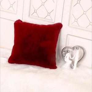 18 X 18 Inch 45 X 45 cm Soft Luxury Series <strong>Faux</strong> Rabbit <strong>Fur</strong> Throw Pillow Case <strong>Cushion</strong> <strong>Cover</strong> for Sofa Bedroom Car - Product Image 1