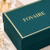 Coffret cadeau de parfum personnalisé FOVAIRE, boîte rigide avec couvercle et base pour collection de plusieurs flacons de parfum