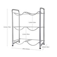 Support de rangement pour bouteilles d'eau en métal amovible personnalisé, 5 gallons, avec revêtement en poudre, sur pied, avec 3 étagères organisatrices et support
