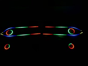 Sạc 2015 + đèn pha dòng chảy loạt ánh sáng Kit năng động LED quầng Nhẫn/gói chương trình 1 cộng với tín hiệu lần lượt - Product Image 6