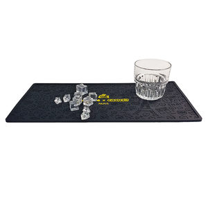 Two Tone <b>Bar</b> <b>Mat</b> Silicone PVC Design Counter <b>Mat</b> Modern Color Block Spill Pad Kitchen Decor <b>Mat</b> Stain Resistant - Product Image 1