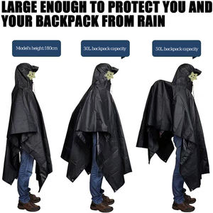Impermeable con Capucha para Adultos con Bolsillo, Impermeable Ligero Unisex para Senderismo y Camping - Product Image 3