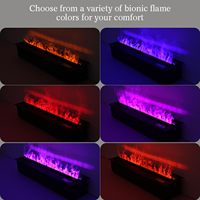 Cheminée à vapeur d'eau encastrée Kalsubo de 36 pouces, flamme réaliste 3D, 6 niveaux de flamme, ventilateur à 8 vitesses, multicolore, commande vocale, application, télécommande