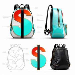 Mochila Personalizada con Símbolo de Moneda Pequeño, Estilo Ita Bag, con Bolsillo para Botella de Agua, Estilo Mensajero, Ideas de Inspiración para DIY - Product Image 6