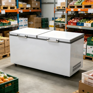Congélateur coffre commercial grande capacité à triple couvercle supérieur, congélateur horizontal profond pour la conservation des fruits de mer, de la viande et des aliments en vrac - Product Image 2