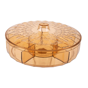 Plateau de service multifonctionnel en acrylique transparent avec compartiments et couvercle - Product Image 1