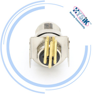 Connecteur de panneau blindé M8-AM-RM-PM-S-04 M8 à 4 broches mâle, codage A, coudé à 90°, étanche, en <span class=keywords><strong>CuZn</strong></span> pour signal de capteur - Product Image 4