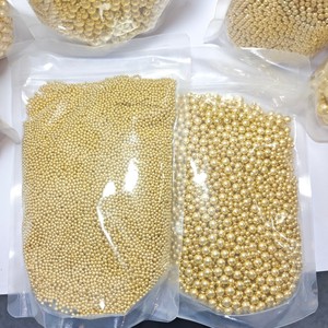 Perles de sucre comestibles pour pâtisserie, billes de bonbons solides, décorations pour gâteaux, or comestible, 1 kg, pour la décoration de gâteaux - Product Image 1