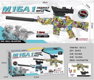 Pistolet à eau électrique M16A1, alimenté par batterie, 150-200fps, jouet en plastique pour garçons de 14 ans et plus - Product Image 3