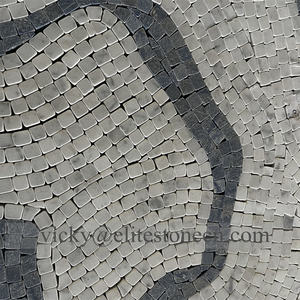 Outdoor Kalkstein Mosaik getrommelt Innenhöfe Wege und Eingänge für Villa und Hotel - Product Image 6
