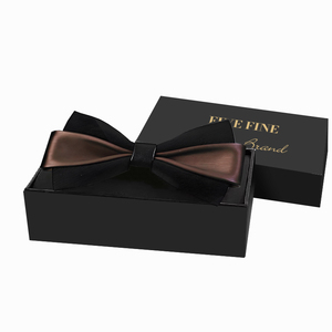 Emballage de boîte à cravate en carton noir pour hommes avec logo personnalisé coffrets cadeaux de coffrets à cravate pour hommes boîtes en papier de qualité supérieure - Product Image 3