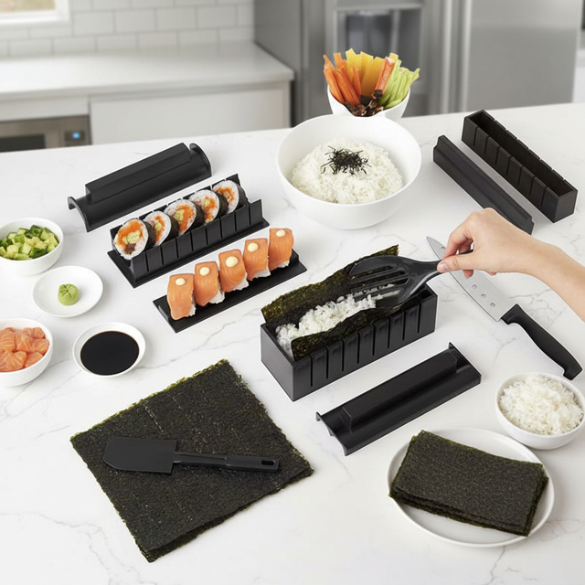 Food Grade Diy Sushi Maker Roller Rice Mold Sushi Mold Set Sushi Mold