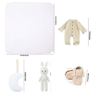 <span class=keywords><strong>Kit</strong></span> de soins pour bébé nouveau-né avec chaîne de sucette de sécurité combinaison en coton lapin entrejambe jouet bois matériel <span class=keywords><strong>naissance</strong></span> boîte-cadeau - Product Image 5
