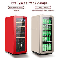 Fournisseur d'appareils pour cave à vin, refroidisseur de boissons OEM 60L, refroidissement par ventilateur, pour la maison et les hôtels, étagères réglables, sans givre, personnalisable
