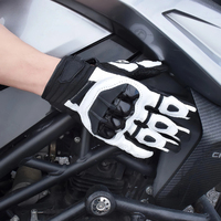 Gants de moto en cuir AF_S6, coupe-vent, compatibles écran tactile, pour la conduite hors route