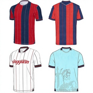 Maillot de football d'été personnalisé, vente en gros d'usine, club de football italien, respirant, anti-humidité, 100% polyester, OEM - Product Image 3