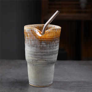 Taza de Cerámica Vintage de Gran Capacidad, Estilo Medio Oriente, para Desayuno o Café, con Pajita, Ideal para Regalos Empresariales - Product Image 6