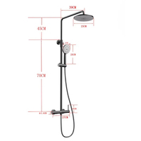Haute qualité 10 ans de garantie tous les mélangeurs en cuivre ensemble de robinet de douche pour salle de bain hôtel maison Villa système de douche pluie rénové