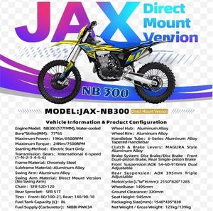 GX-JAX-NB300 MAGURA Style 300cc <strong>4</strong> <strong>Stroke</strong> Single Cylinder <strong>Dirt</strong> <strong>Bike</strong> 6-Speed NIBBI PWK34 Carburetor LED Headlight Off-Road - Product Image 4