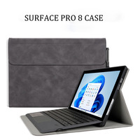 Étui souple en TPU avec support intégré pour Microsoft Surface Pro 7 8 9 10 Go avec sac de chargeur