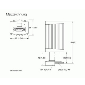 Instrumento de Medición de Vacío Leybold IONIVAC Combi ITR 200, Monitor de Presión Eléctrico - Product Image 4