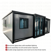 Casa Contenedor Prefabricada Expandible de 20 pies, Cabina Modular Moderna para Exteriores, para Obras de Construcción, Oficina Temporal y Dormitorio para Trabajadores