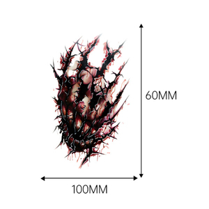 Tatuajes Temporales de <span class=keywords><strong>Agua</strong></span> con Diseño de Sangre, Adhesivos de Tatuajes de Moda Resistentes al <span class=keywords><strong>Agua</strong></span>, Compra al por Mayor para Cara y Cuerpo - Product Image 6