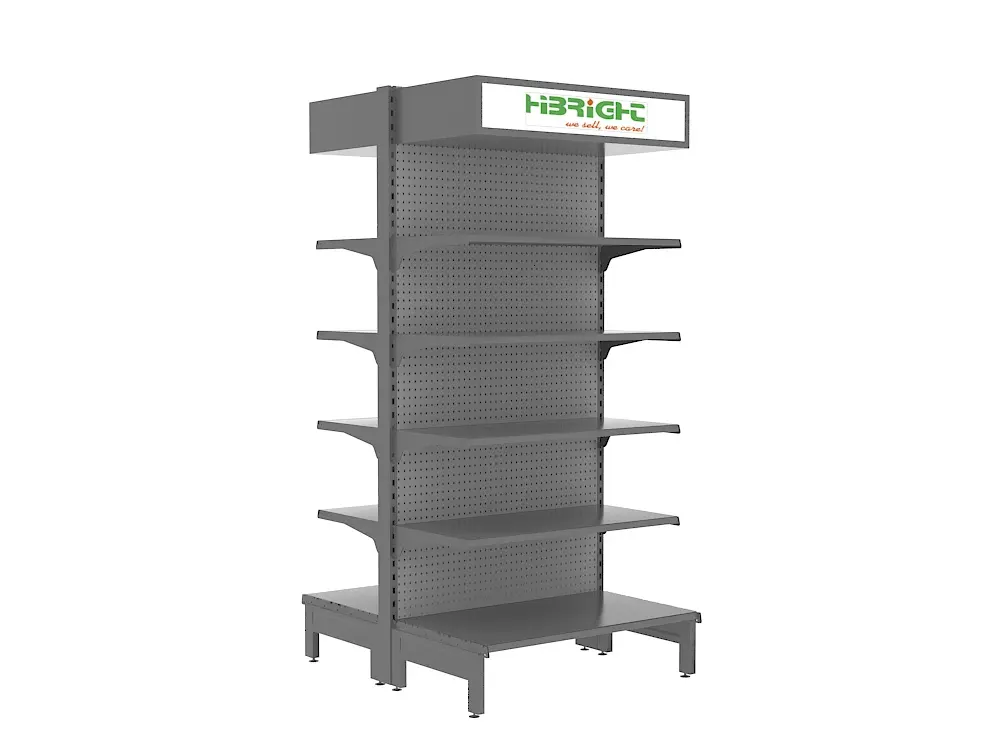 Supermarket Convenience Store Grocery Shop Retail Single Side Metal Display Gondola Rack Shelf Shelving