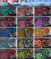 SHYZ Pigment Holographique Caméléon Inorganique pour Vernis à Ongles, Paillettes Cosmétiques, Plus de 100 Types, Certifié MSDS, Pigment de Revêtement