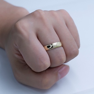 Anillo de Boda Personalizado de Oro Amarillo Macizo de 9K MS-534 - Product Image 5