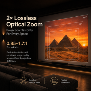 Projecteur laser C5 <span class=keywords><strong>Master</strong></span> C3 UltraMax 4K pour <span class=keywords><strong>cinéma</strong></span> maison, 5800 lumens CVIA, zoom optique, déplacement de l'objectif, ouverture, large gamme de couleurs - Product Image 4