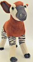 Jouets en peluche Okapi sur pied personnalisés, super doux, avec rembourrage en coton PP, soulagement du stress, finition lavée - Vente en gros